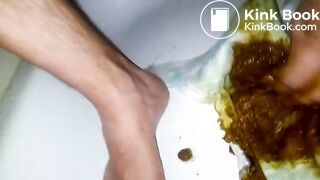 Messy diaper scat and smear