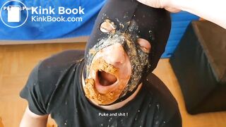 covered with puke and shit