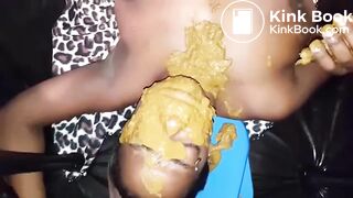 covering with shit a submissive ebony slut (2)