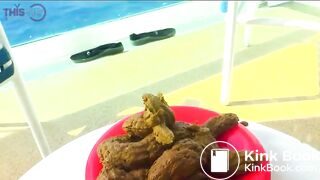 Blonde shitting on a cruise