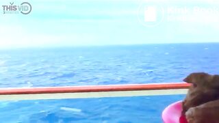 Blonde shitting on a cruise