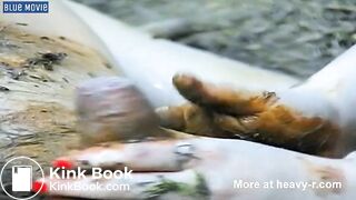 Disgusting Scat Cocksucking in Forest (Threesome)