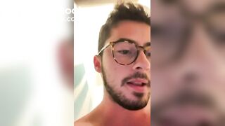 good looking man shitting