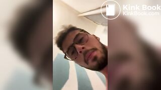 good looking man shitting