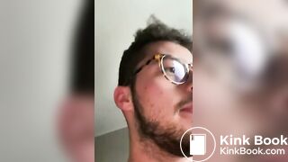 good looking man shitting