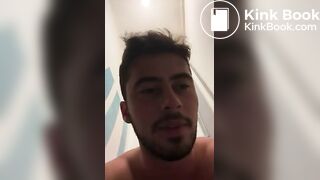 good looking man shitting