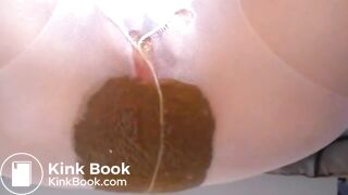 Wet Poop In White Pantyhose