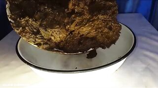 Smeared in thick shit