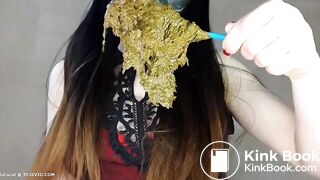 Smeared in thick shit