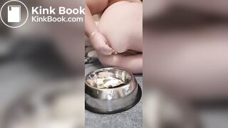 fat pig eats shitty banana