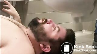 BEING FED IN A PUBLIC TOILET