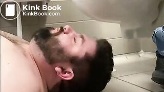 BEING FED IN A PUBLIC TOILET