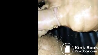 Bat Shit Crazy Slut Sucks Shit covered cock