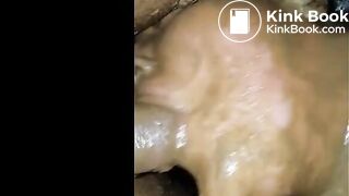 Bat Shit Crazy Slut Sucks Shit covered cock