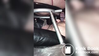 Masked pig gets his young master shit