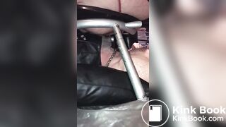 Masked pig gets his young master shit
