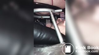 Masked pig gets his young master shit