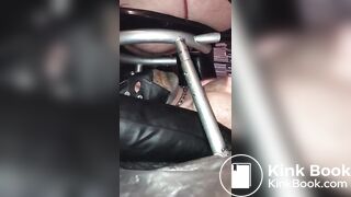 Masked pig gets his young master shit