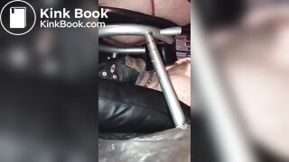 Masked pig gets his young master shit