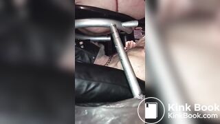 Masked pig gets his young master shit