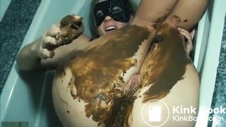 Masked shit slut