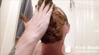 amateur buries face under pile of shit
