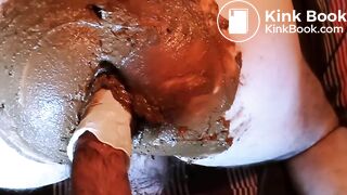 Scat fisting Dad