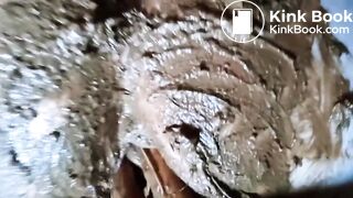 Scat fisting Dad