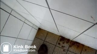 enema gegen die Wand gespritzt