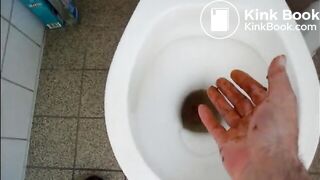 enema gegen die Wand gespritzt