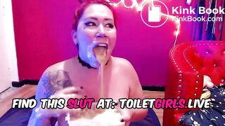 SCAT WHORE EATS TONS OF VOMIT