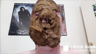 big shitpile on amateur face