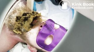 Human toilet with beard