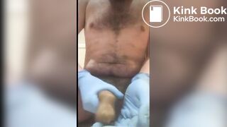 dirty slave play scat with a condom part 2