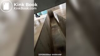 The girl defecated heavily in the toilet 3