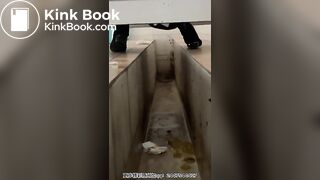 The girl defecated heavily in the toilet 3