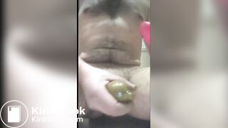 dirty slave play scat with a condom