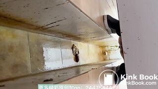 The girl defecated heavily in the toilet 2