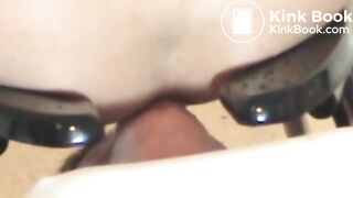 Toilet slut Kelly Swallows eating shit