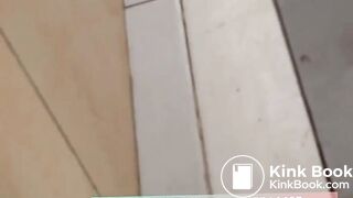 The girl defecated heavily in the toilet 2