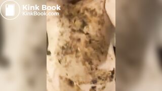 Scat addicted slut loves eating shit