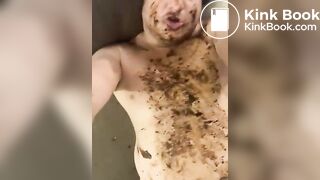 Scat addicted slut loves eating shit