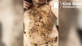 Scat addicted slut loves eating shit