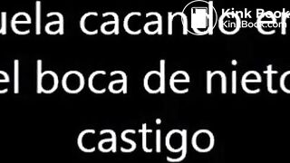 granny shit in mouth of grandson abuela y nieto
