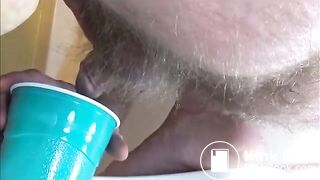 Hairy Man Shitting