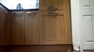 Young Twink smearing scat in kitchen