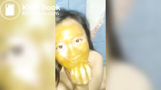 dirty teen scat girl eating shit in the toilet