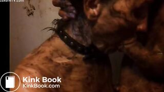 Scat Slave Whore Sucks Shitty Cock