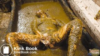 Cleaning ends in a mess - girl falls in to cowshit