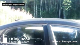 Shitfaced Babe Sucks Shitty Cock Outside